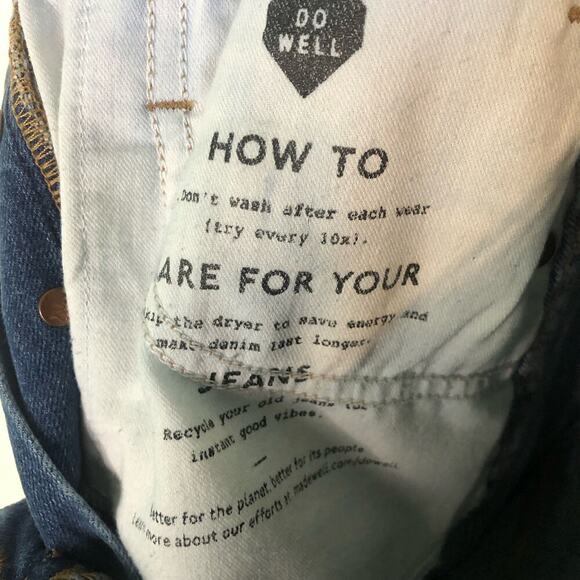 Madewell 10" High-Rise Skinny Jeans in Dewitt Wash Button Fly Size 25" Petite - Picture 6 of 10